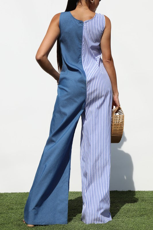 Boho Denim Jumpsuit