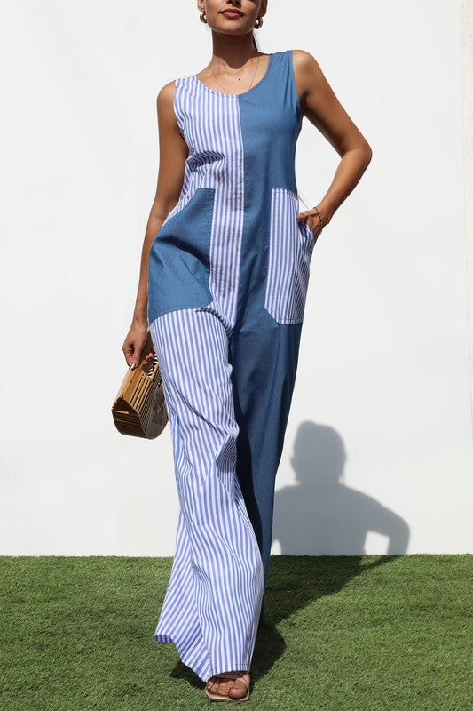Boho Denim Jumpsuit