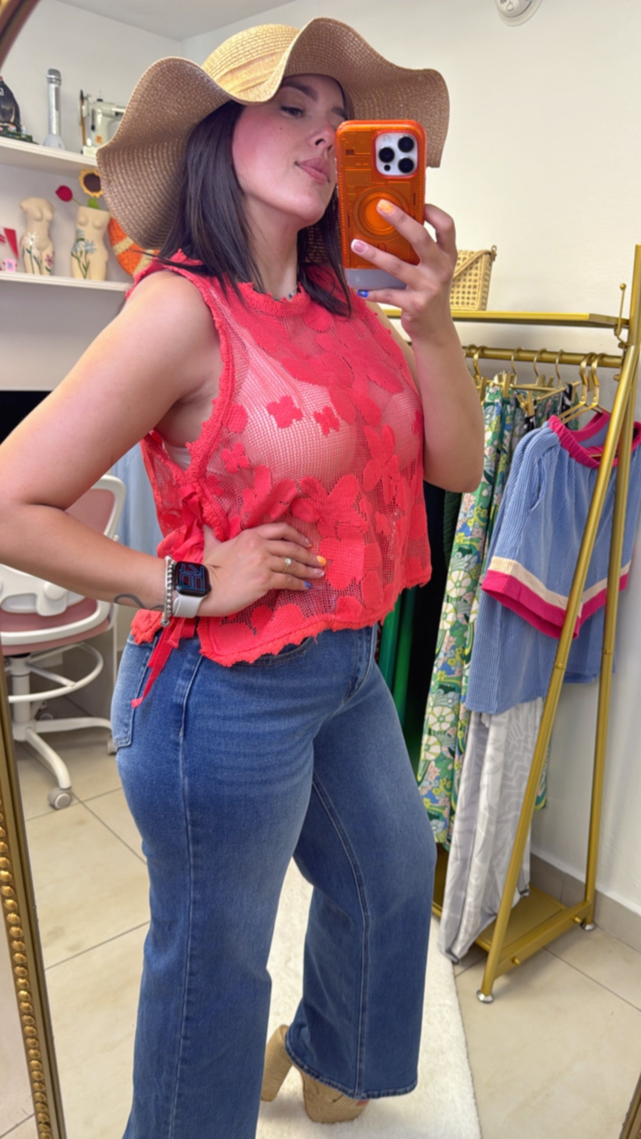 Floral Crochet Top