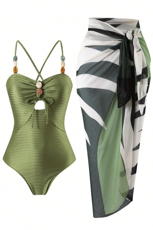 Olive Swimsuit & Cover Up