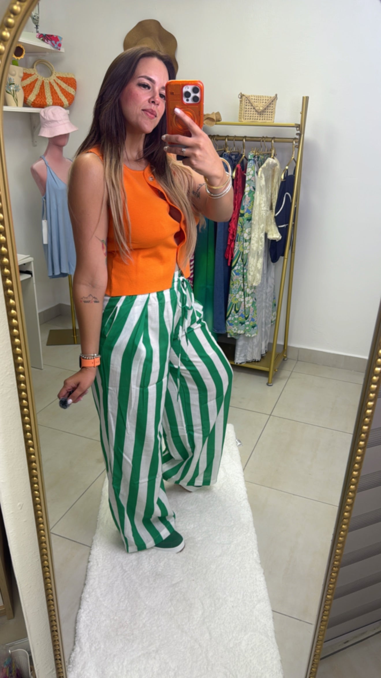 Sleeveless Button Top